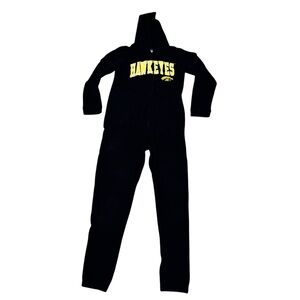 Bottom Drawers Unisex Iowa Hawkeyes Forefront Zip Up Union Suit Hooded Pajama S